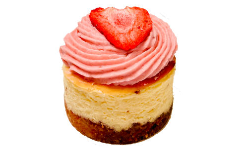 Mini Strawberry NY Style Cheesecake (Keto, Gluten-Free & No added sugar)