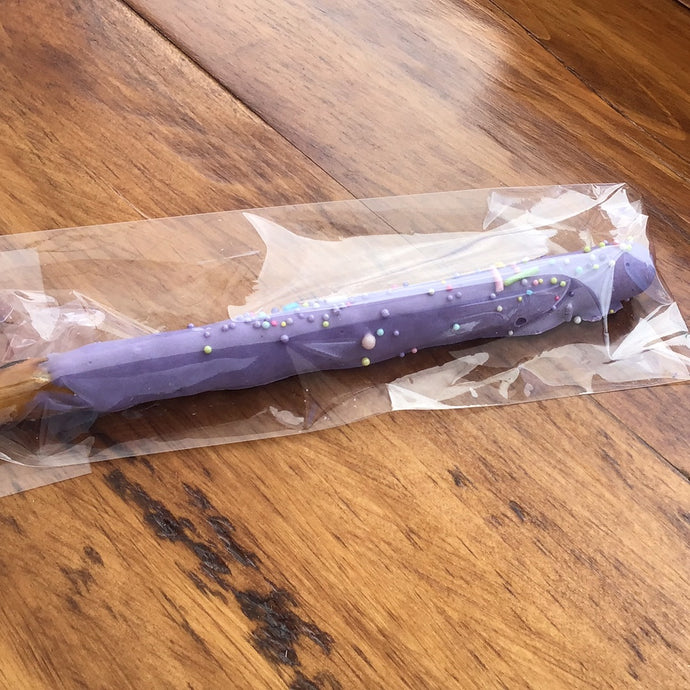 Ube Chocolate Pretzel Rods